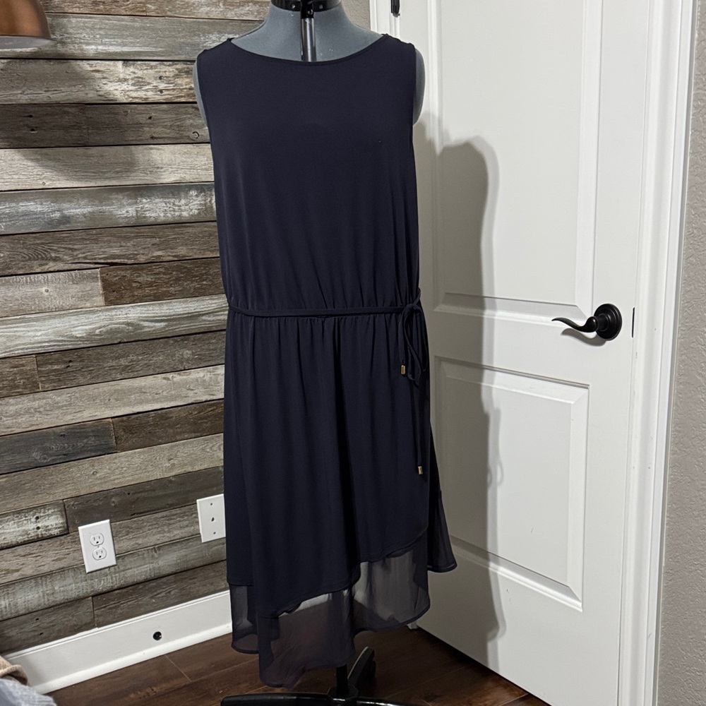 Chic Navy High-Low Dress